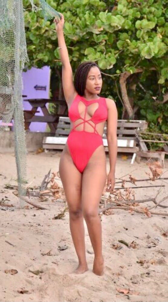 Adena Red One Piece Swimsuit