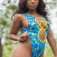 Paradis One Piece Swimsuit yellow/blue