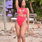 Adena Red One Piece Swimsuit