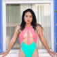Poisson Cut-out One Piece Swimsuit